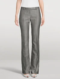 Wool And Mohair Bootcut Trousers