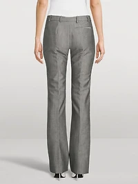 Wool And Mohair Bootcut Trousers