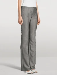 Wool And Mohair Bootcut Trousers