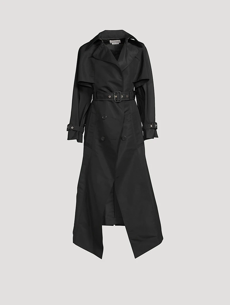 Cutaway Polyfaille Trench Coat