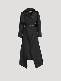 Cutaway Polyfaille Trench Coat