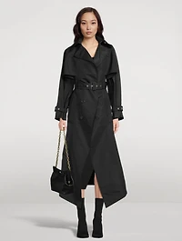 Cutaway Polyfaille Trench Coat