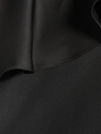 Asymmetric Ruffled Silk Dress