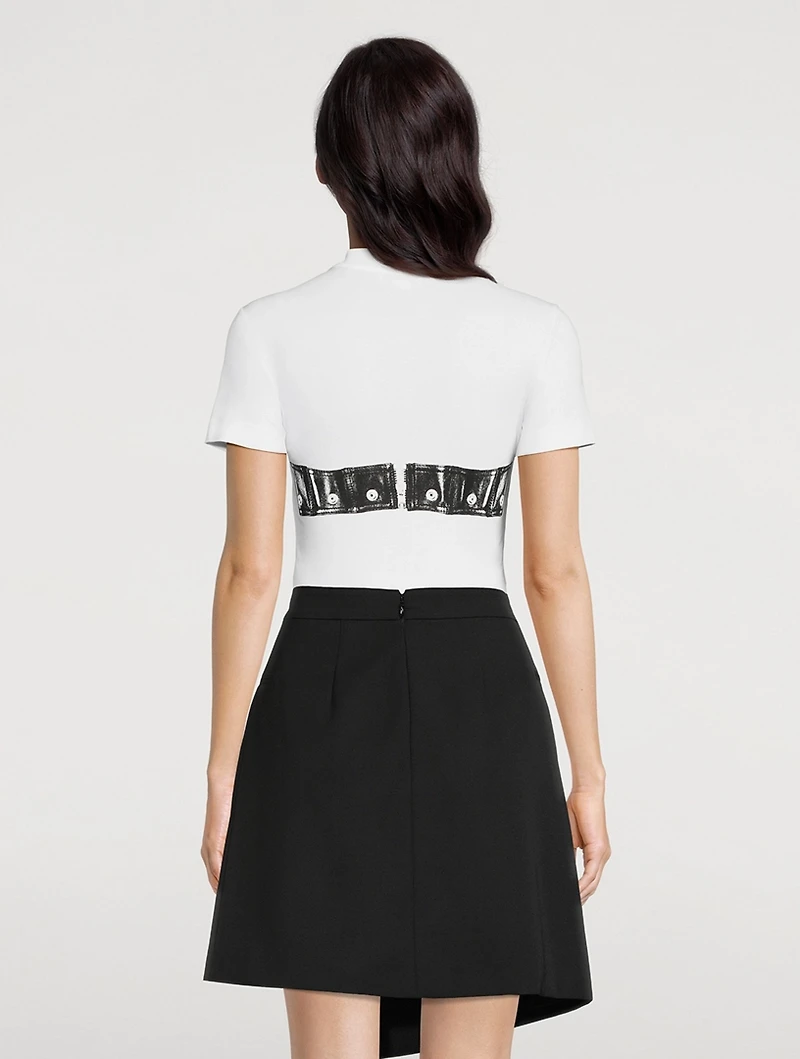 Jersey T-Shirt Biker Bra Print