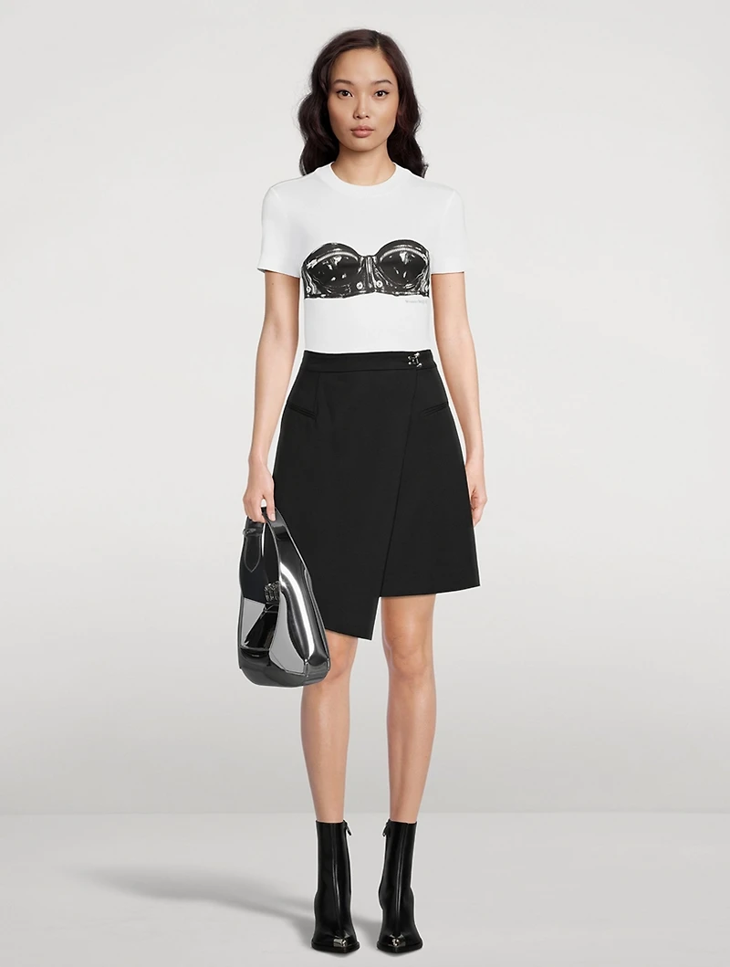 Jersey T-Shirt Biker Bra Print