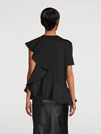 Asymmetric Ruffled T-Shirt