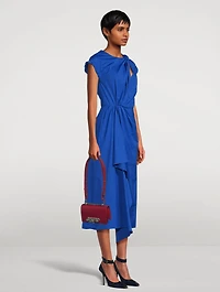 Knotted Poplin Midi Dress
