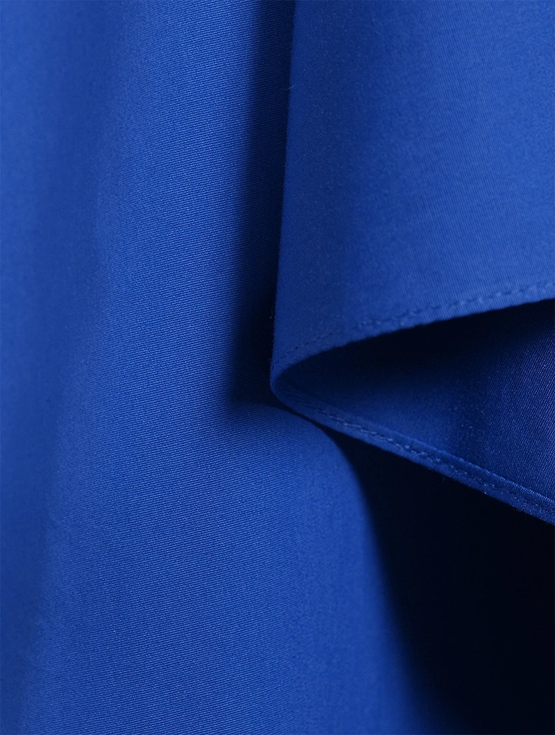 Knotted Poplin Midi Dress