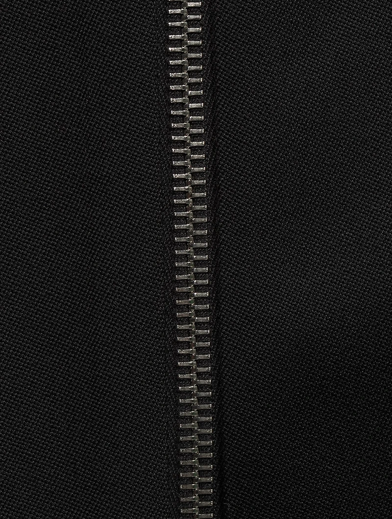 Zipper-Trimmed Wool Cigarette Trousers