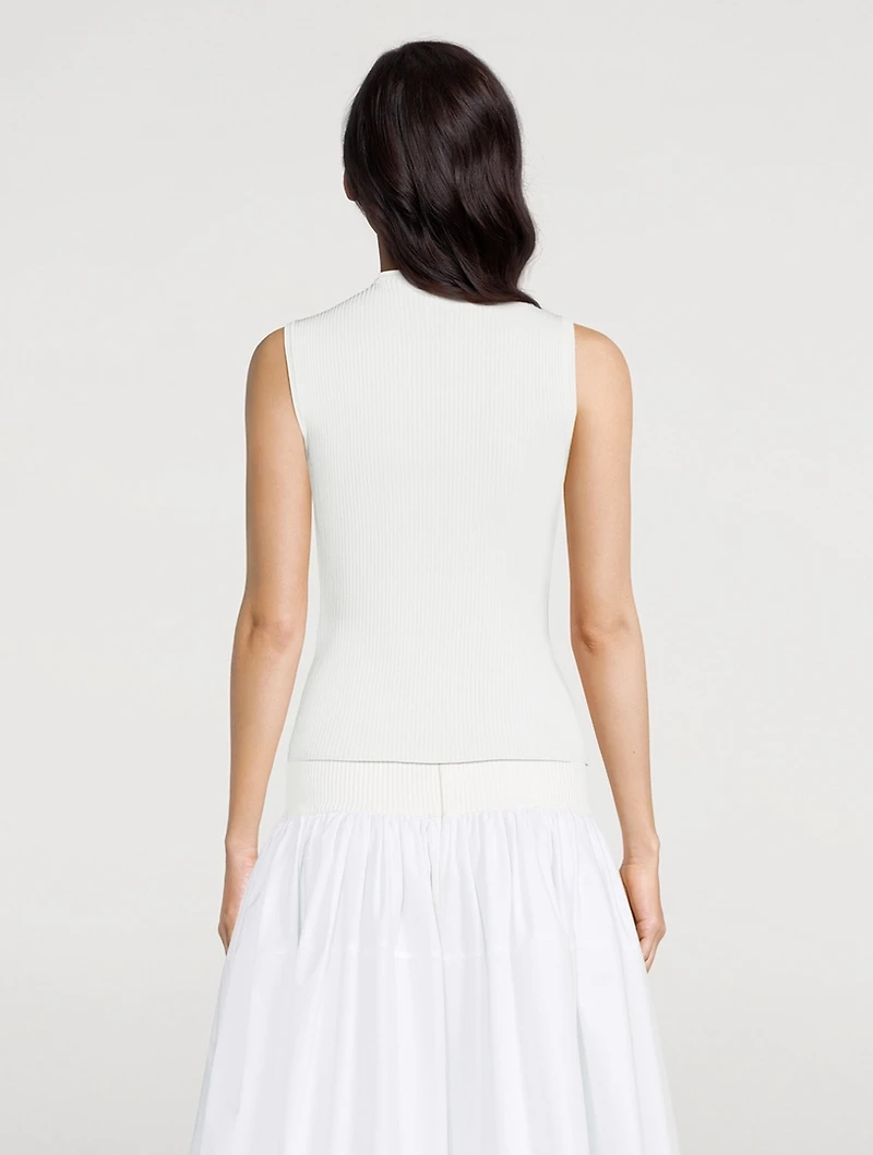 Slashed Knit Shell
