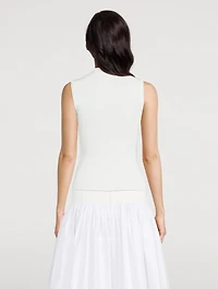 Slashed Knit Shell
