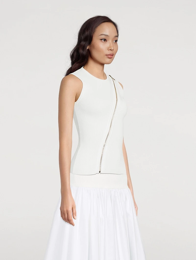 Slashed Knit Shell