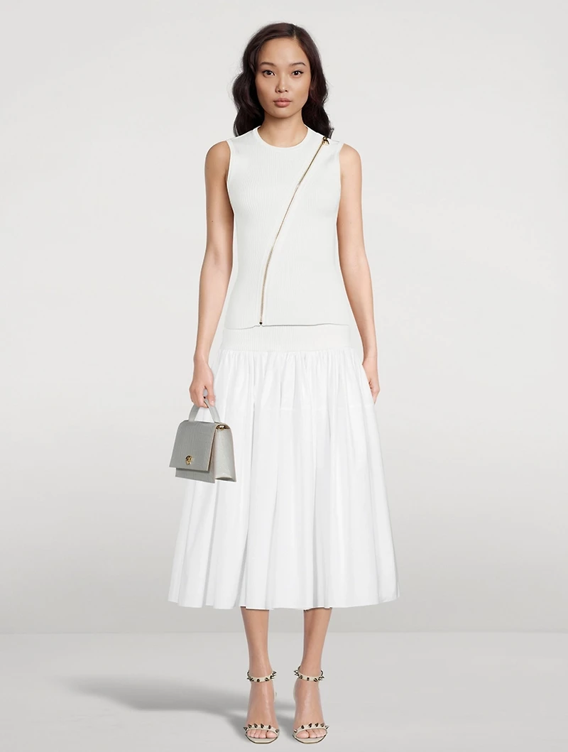 Slashed Knit Shell