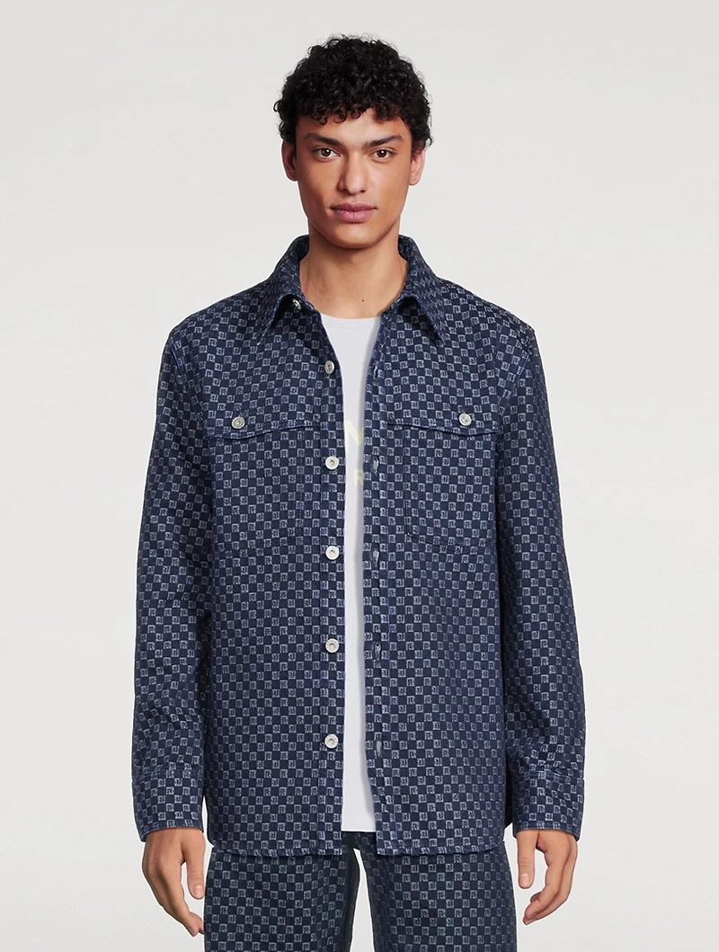 Jacquard Overshirt Mini Monogram Print