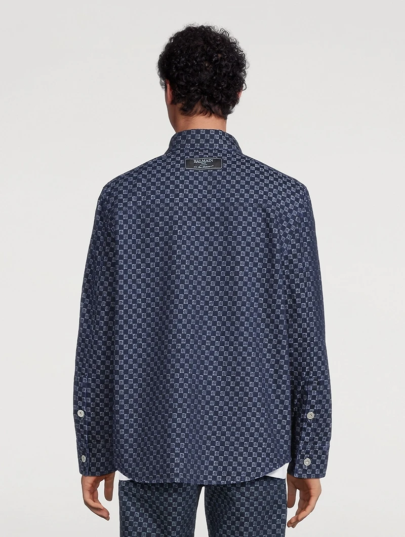 Jacquard Overshirt Mini Monogram Print