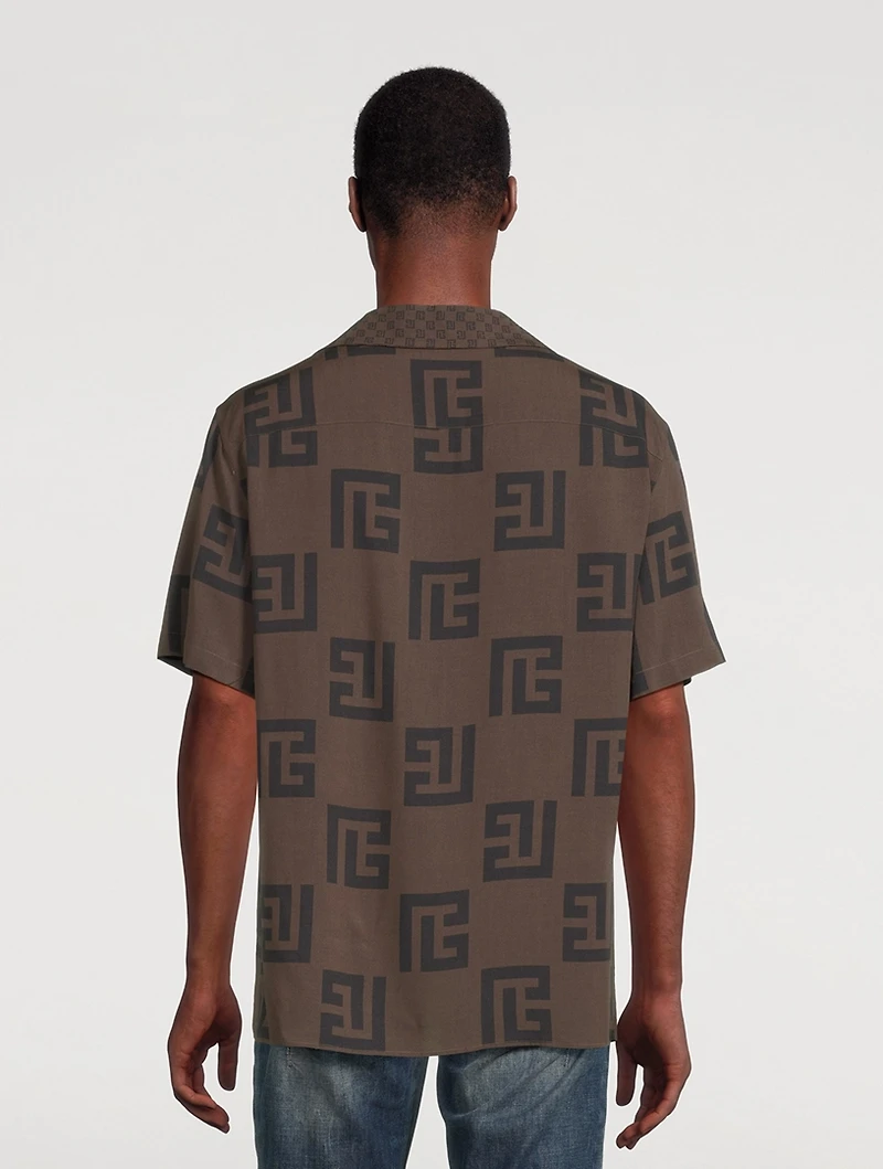 Short-Sleeve Shirt Mini Monogram Print