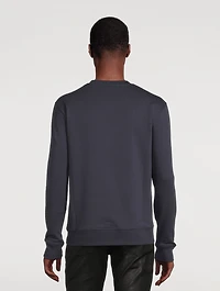 Cotton Sweatshirt With Retro Logo