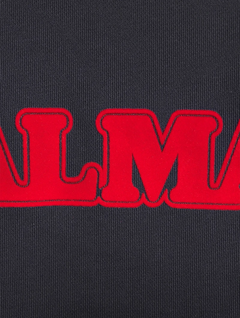 Cotton Sweatshirt With Retro Logo