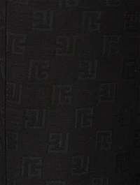 Mini Monogram Jacquard Wool Straight-Leg Pants