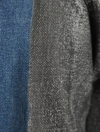 Coated Denim Two-Tone Shirt