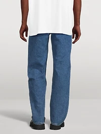 Coated Denim Two-Tone Jeans