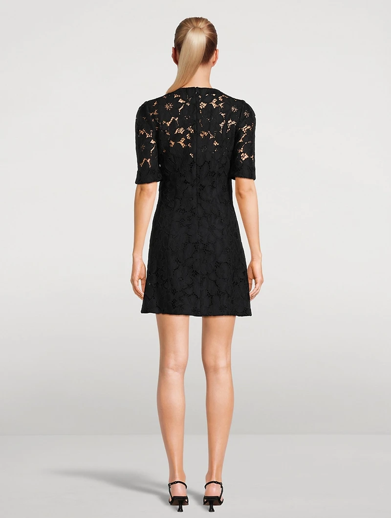 Floral Lace Mini Dress