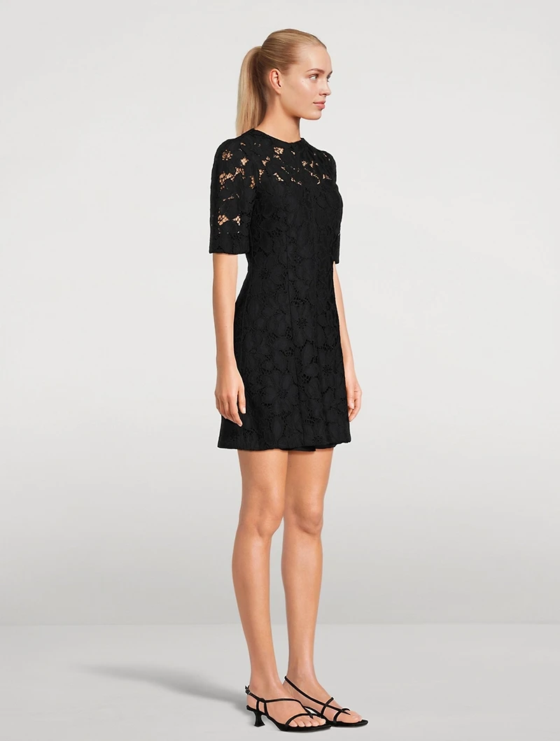 Floral Lace Mini Dress
