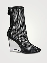 La Cage Mesh Wedge Boots