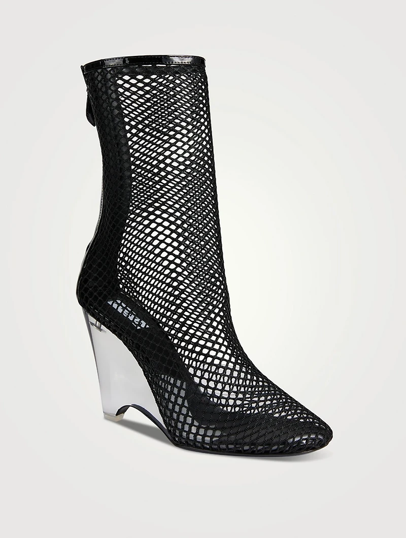 La Cage Mesh Wedge Boots