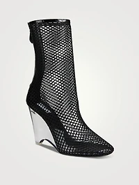 La Cage Mesh Wedge Boots