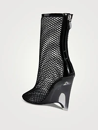 La Cage Mesh Wedge Boots