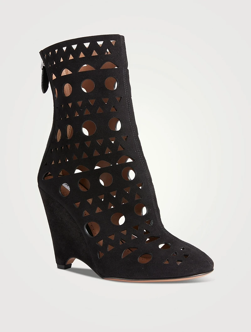 Vienne Suede Wedge Boots
