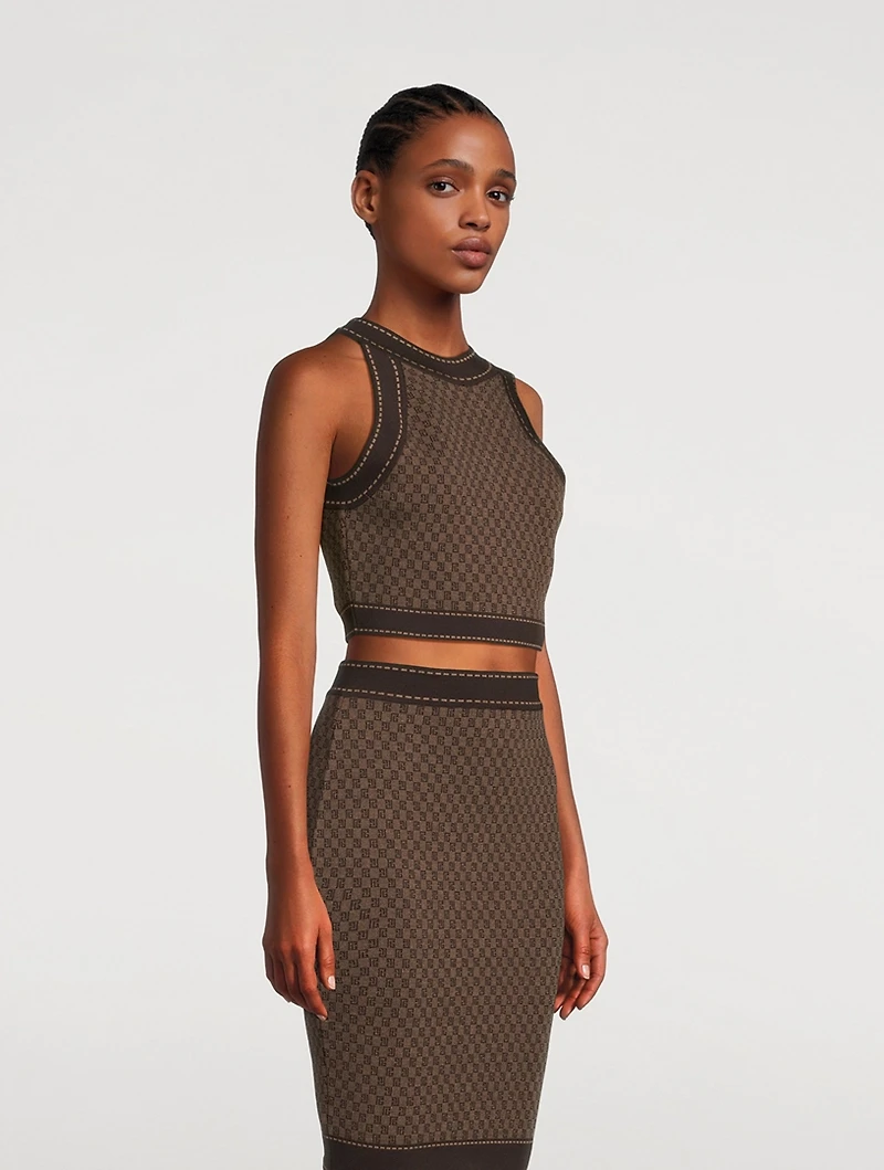 Mini Monogram Jacquard Crop Top