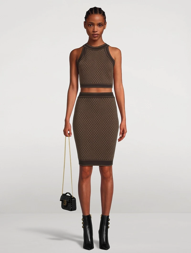 Mini Monogram Jacquard Crop Top