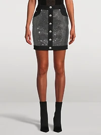 Embellished Denim Mini Skirt