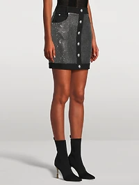 Embellished Denim Mini Skirt