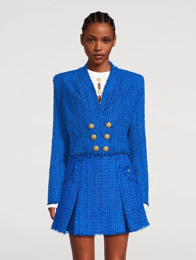 Cropped Tweed Blazer
