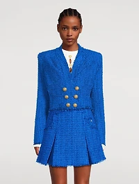 Cropped Tweed Blazer