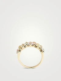 Cierra 14K Gold Pastel Mix Half Band Ring