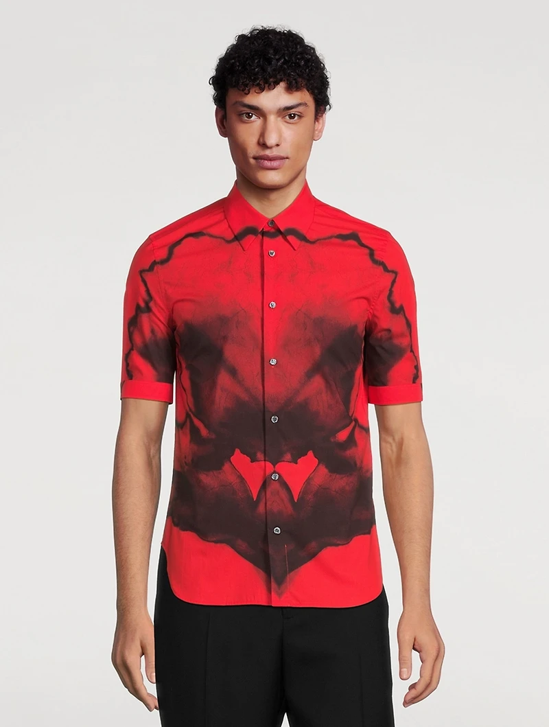 Ink Flower Short-Sleeve Shirt