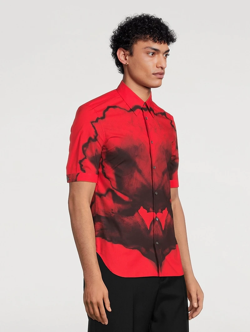 Ink Flower Short-Sleeve Shirt