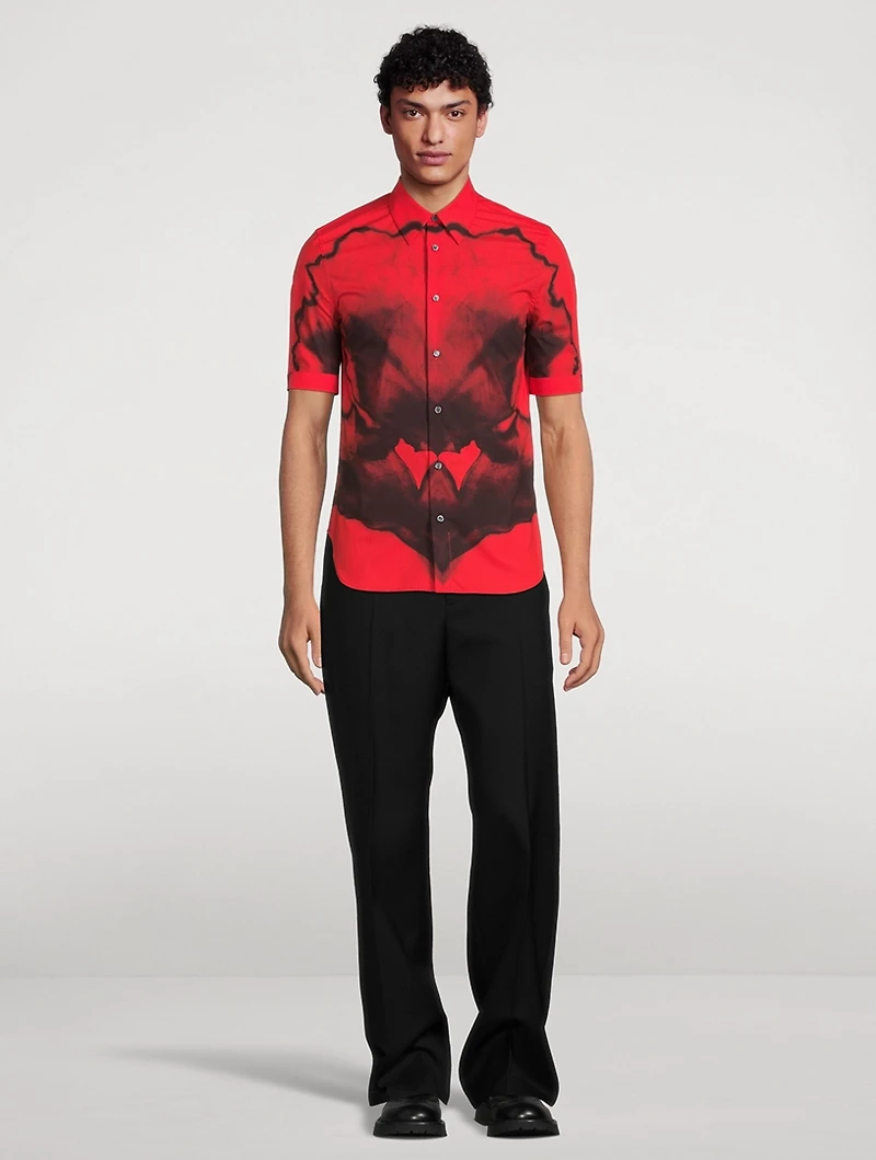 Ink Flower Short-Sleeve Shirt