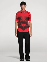 Ink Flower Short-Sleeve Shirt