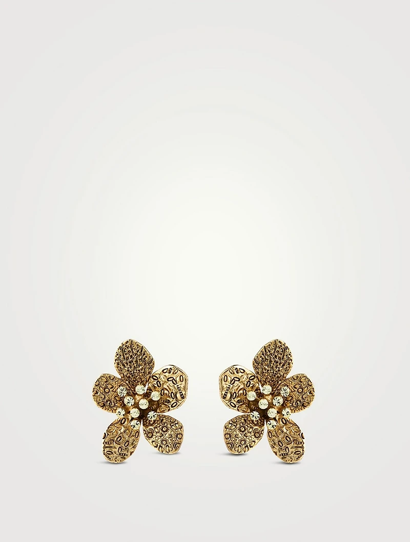 Hammered Flower Earrings