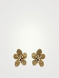Hammered Flower Earrings
