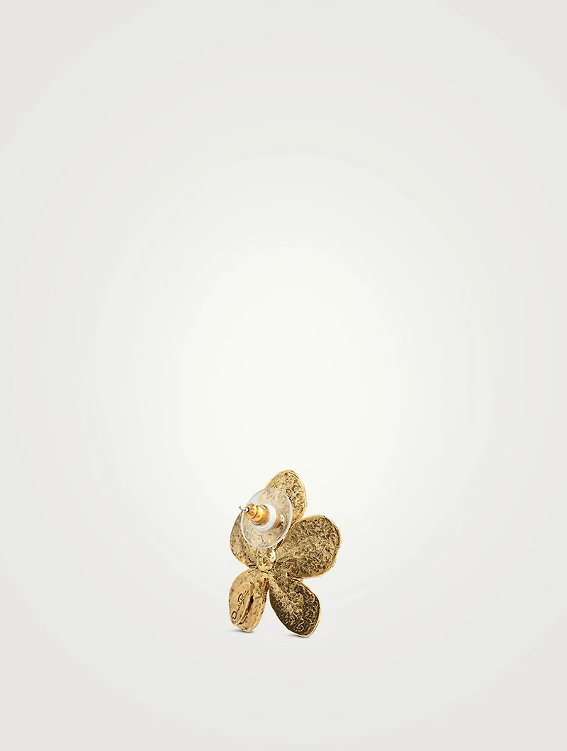 Hammered Flower Earrings