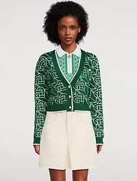 Jacquard Lurex Cardigan