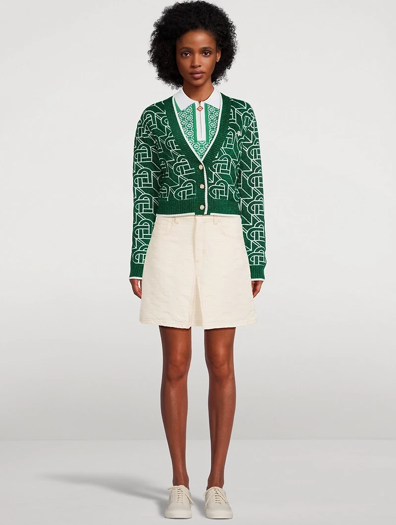 Jacquard Lurex Cardigan