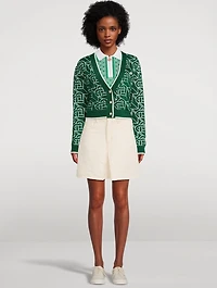 Jacquard Lurex Cardigan