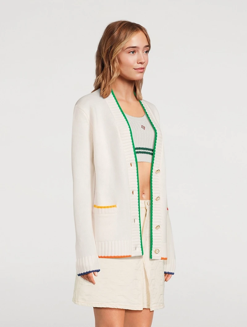 Jeu De Crayon Embroidered Cardigan